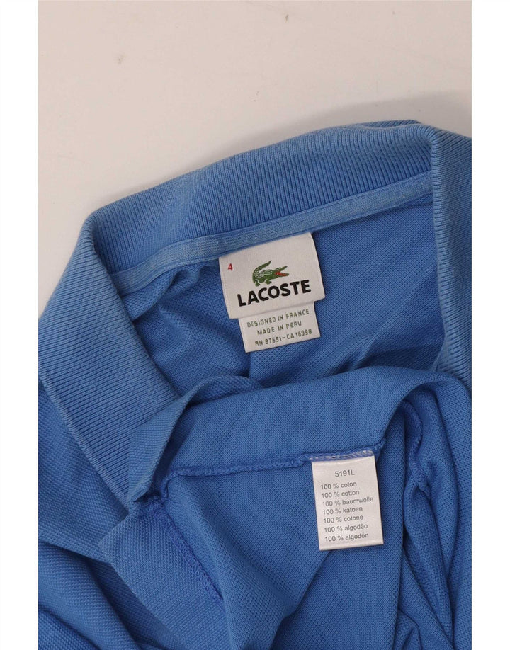 Polo da uomo Lacoste taglia 4 in cotone blu medio