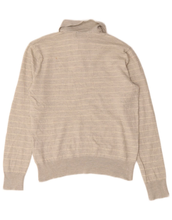 Polo Ralph Lauren Maglione da donna con collo a polo UK 14 Grandi righe beige