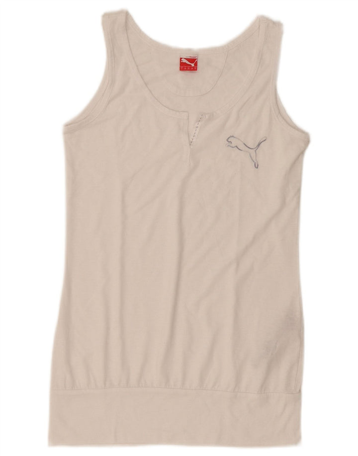 Canotta da donna Puma UK 10 piccola bianca in poliestere