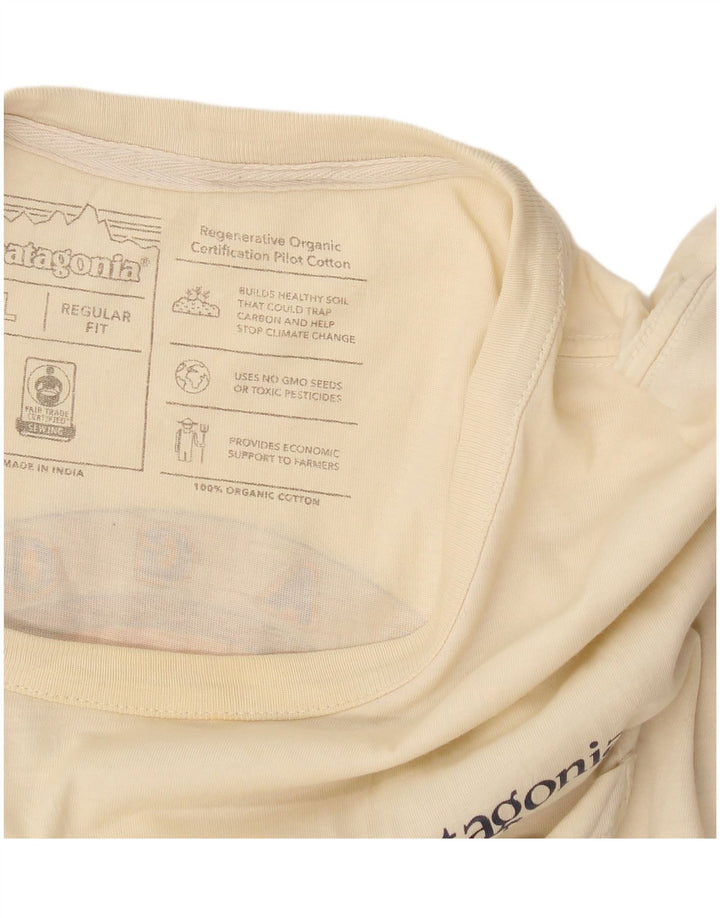 Patagonia T-shirt grafica da uomo con vestibilità regolare, taglia grande, beige