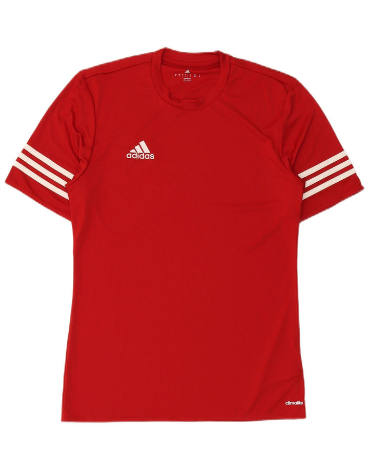 T-shirt ADIDAS da uomo Climalite Top piccola rossa in poliestere