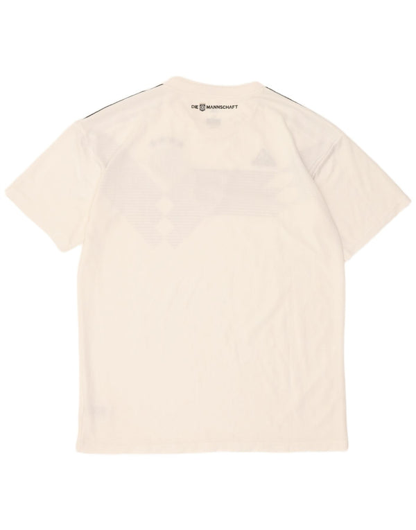 Adidas T-shirt grafica da uomo Deutscher Fussball Bund XL poliestere bianco