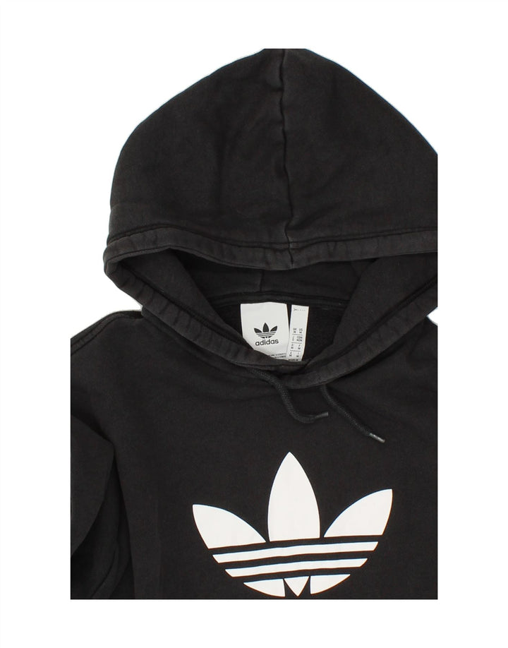 ADIDAS Mens Graphic Hoodie Jumper Medium Black Cotton Vintage Adidas and Second-Hand Adidas from Messina Hembry 