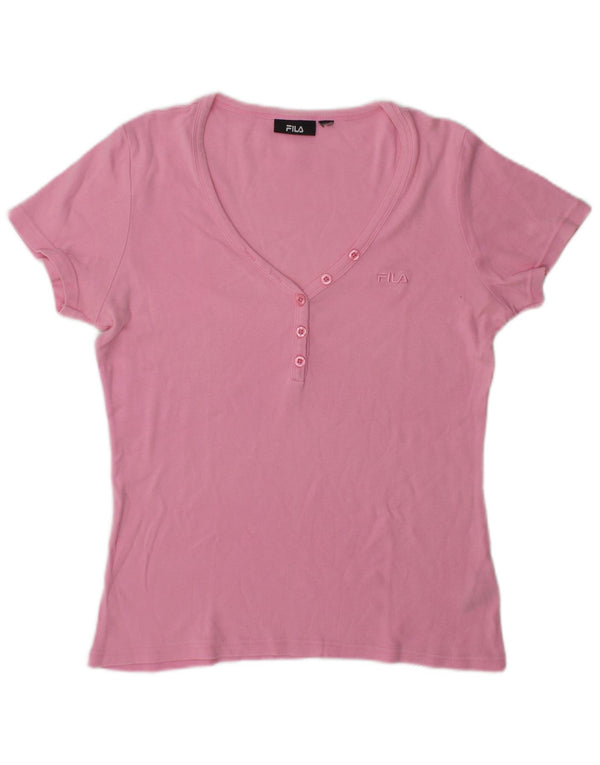 Maglietta da donna Fila Top UK 14 cotone rosa medio