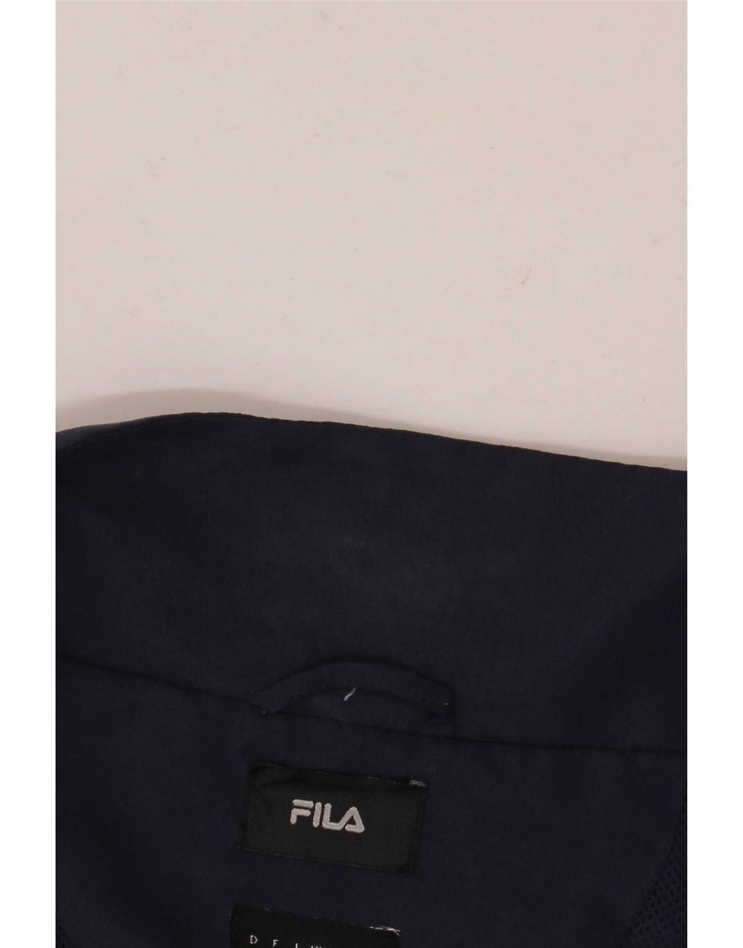 Giacca bomber da uomo vestibilità ampia Fila UK 38 poliestere a righe blu navy medio