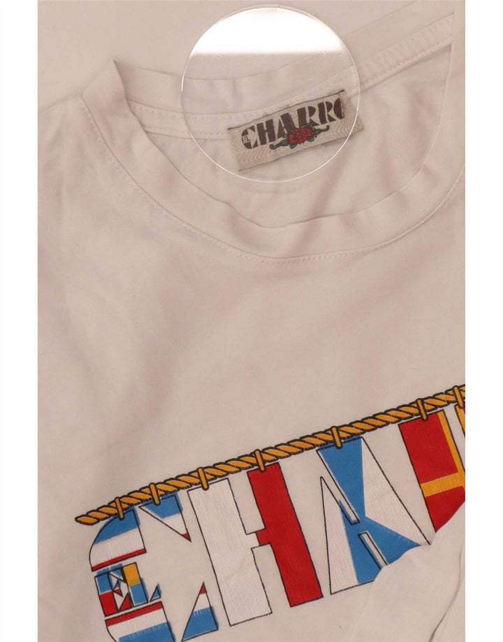 T-shirt grafica da uomo Charro Top bianco medio