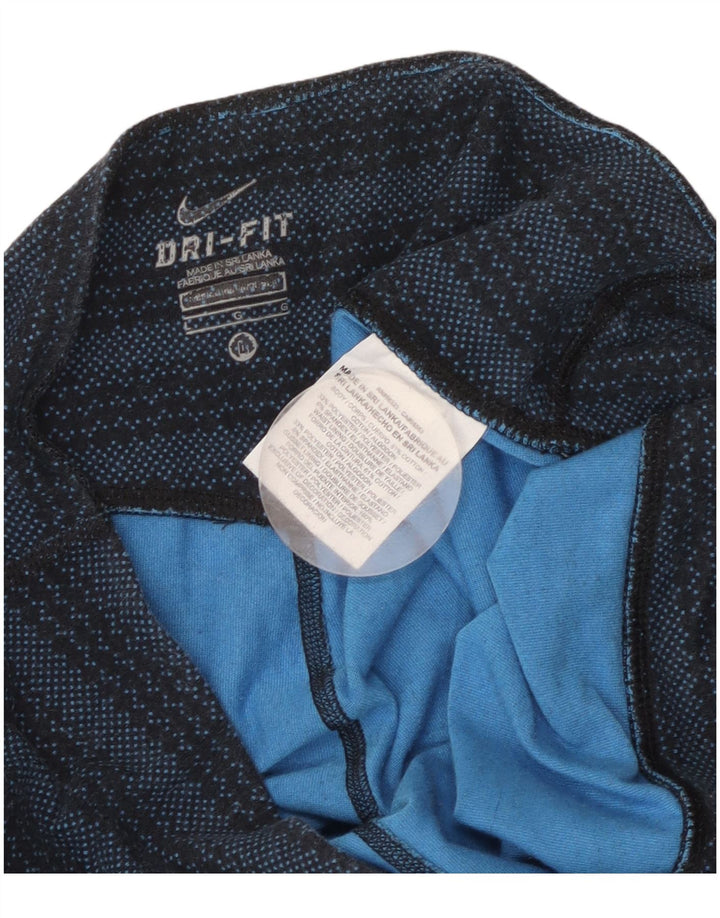 Leggings Capri Dri Fit da donna NIKE UK 14 grande cotone a righe blu navy