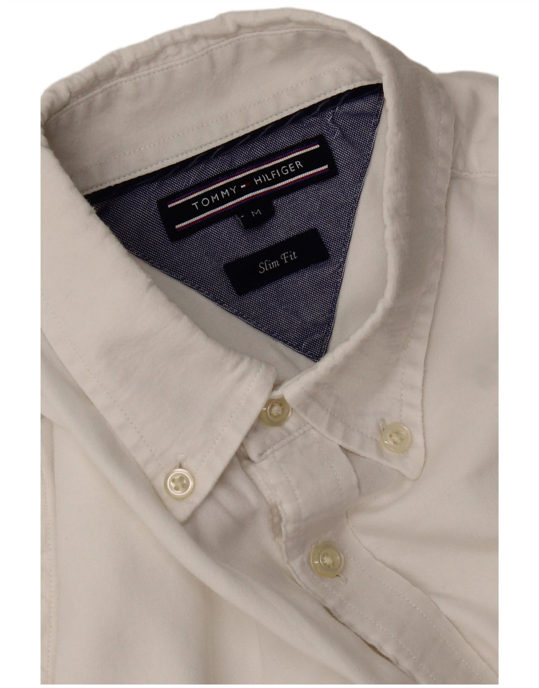 Camicia slim fit da uomo Tommy Hilfiger bianca media
