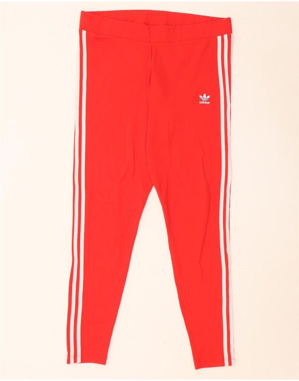 Leggings da donna ADIDAS UK 22 2XL Rosso cotone
