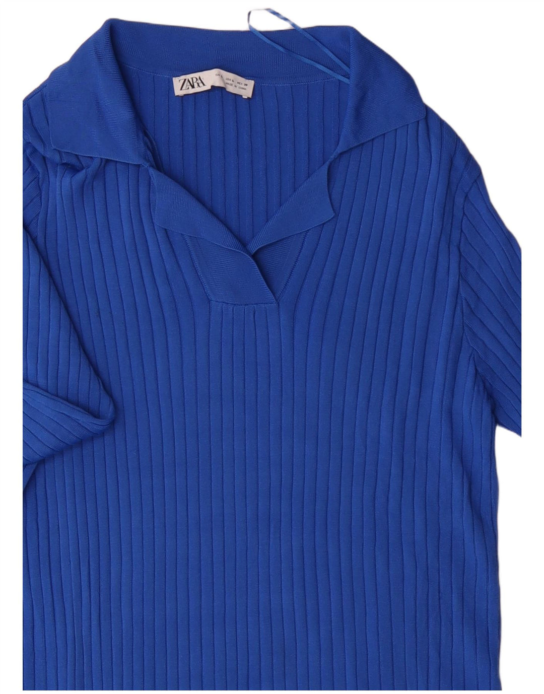 Abito maglione a maniche lunghe da donna Zara UK 14 grande viscosa blu