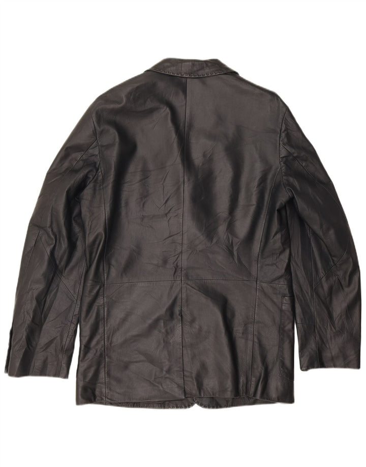 Giacca blazer vintage da uomo a 3 bottoni UK 38 media nera
