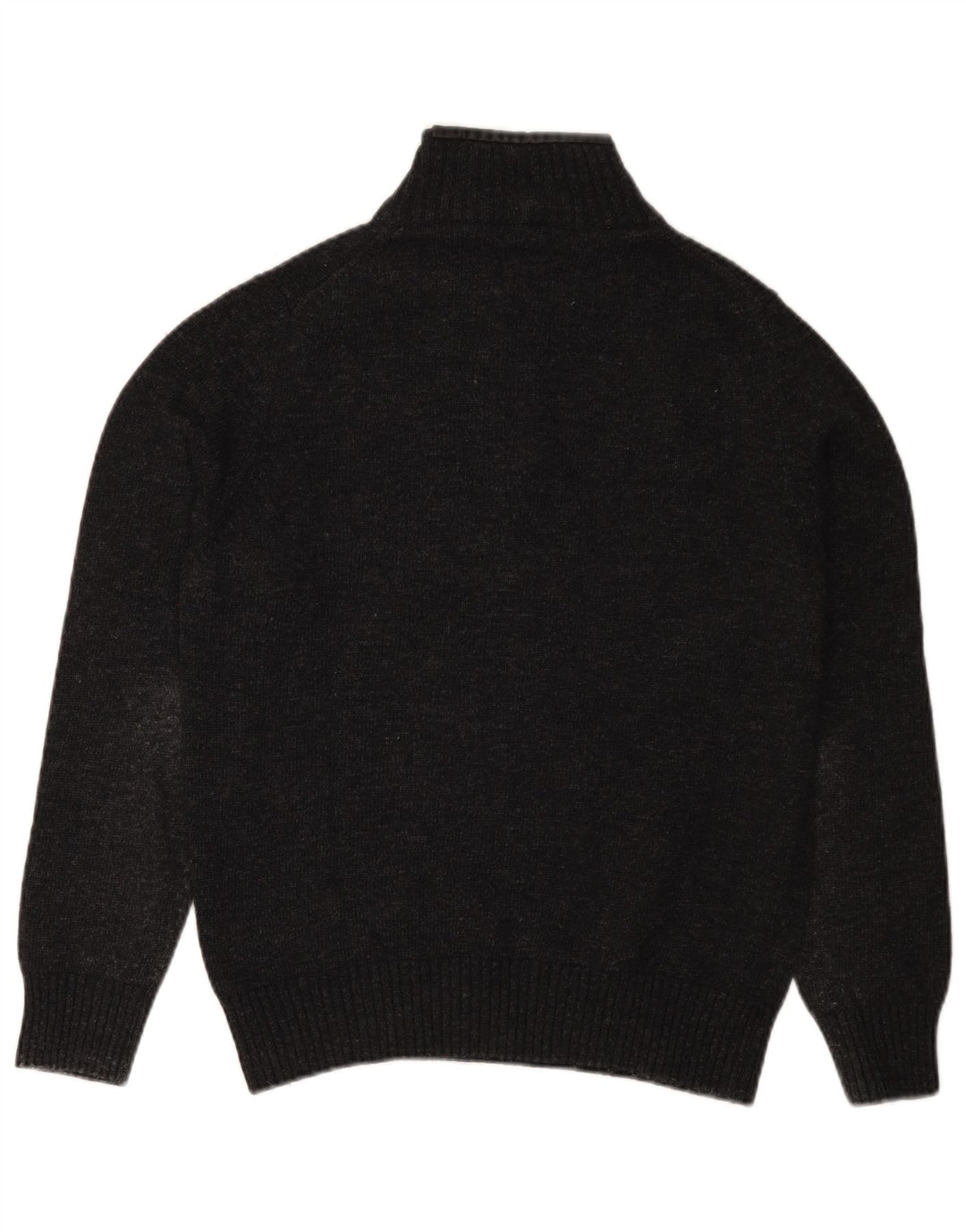 Maglione Uomo Trussardi Jeans Maglione Zip Collo Piccolo Grigio Lana