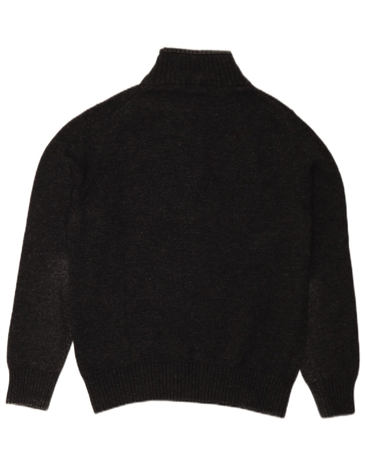 Maglione Uomo Trussardi Jeans Maglione Zip Collo Piccolo Grigio Lana