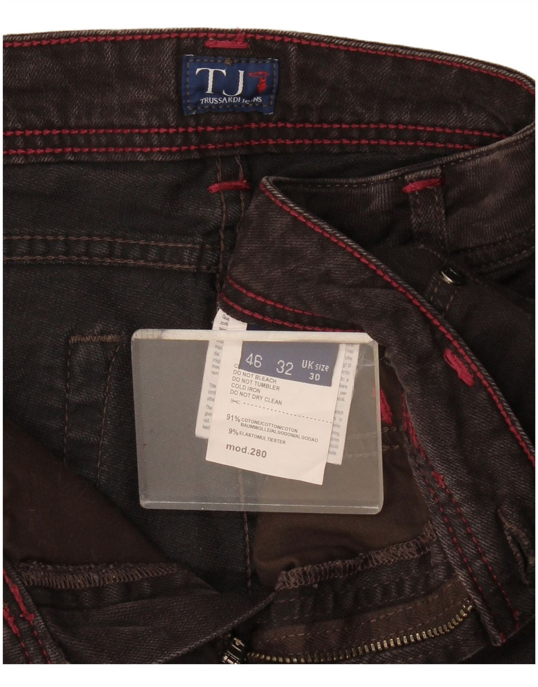 Jeans Slim Donna Trussardi W30 L33 Cotone Marrone