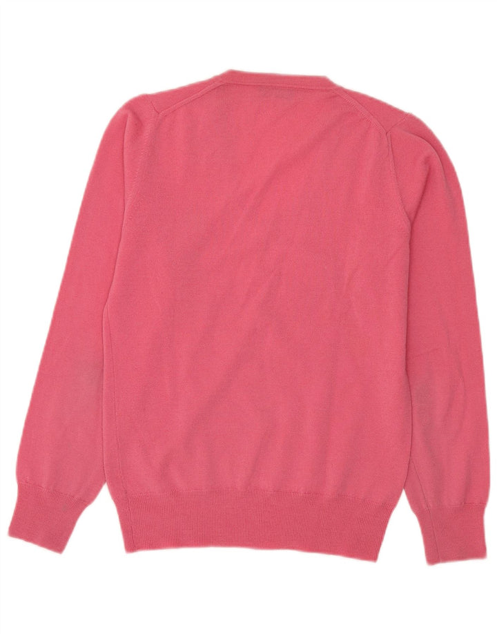 Maglione maglione con scollo a V da donna Fred Perry UK 12 Rosa medio