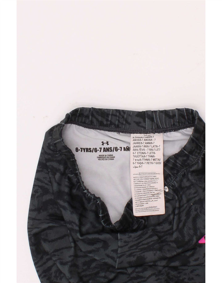 Leggings per ragazze Under Armour 6-7 anni in poliestere tie dye grigio