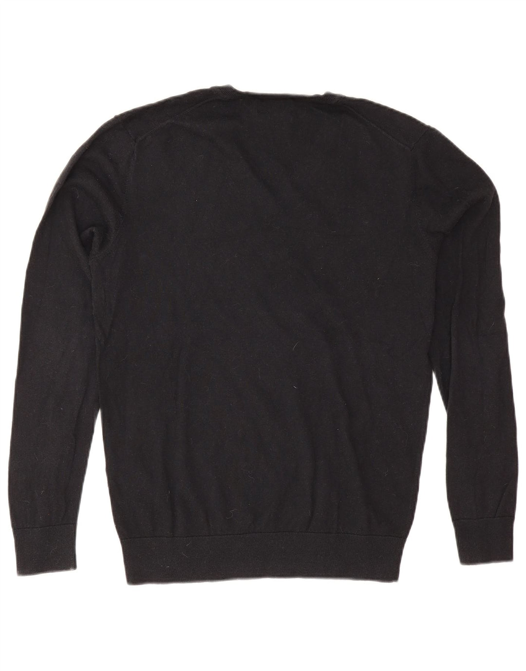 Maglione Zara da uomo con scollo a V grande in cotone nero