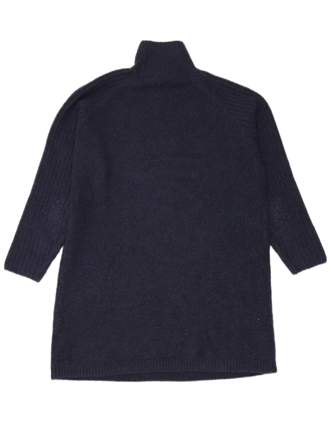 Maglione Zara da donna con collo alto e collo alto, UK 12, blu navy medio