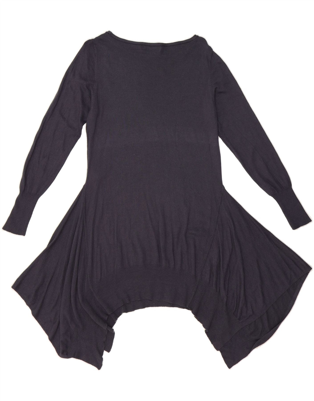 MARKS & SPENCER Womens Long Sleeve Jumper Dress UK 14 Medium Navy Blue Vintage Marks & Spencer and Second-Hand Marks & Spencer from Messina Hembry 
