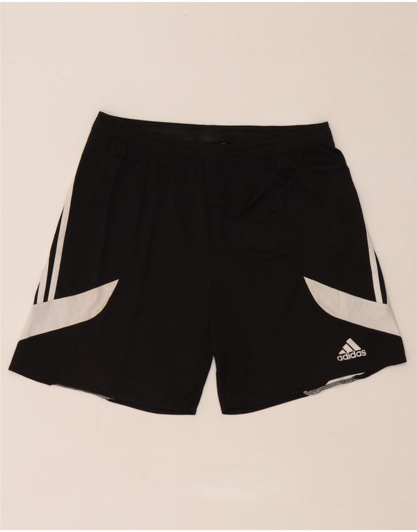 Pantaloncini sportivi Adidas Climalite da uomo, grandi, in poliestere color block nero