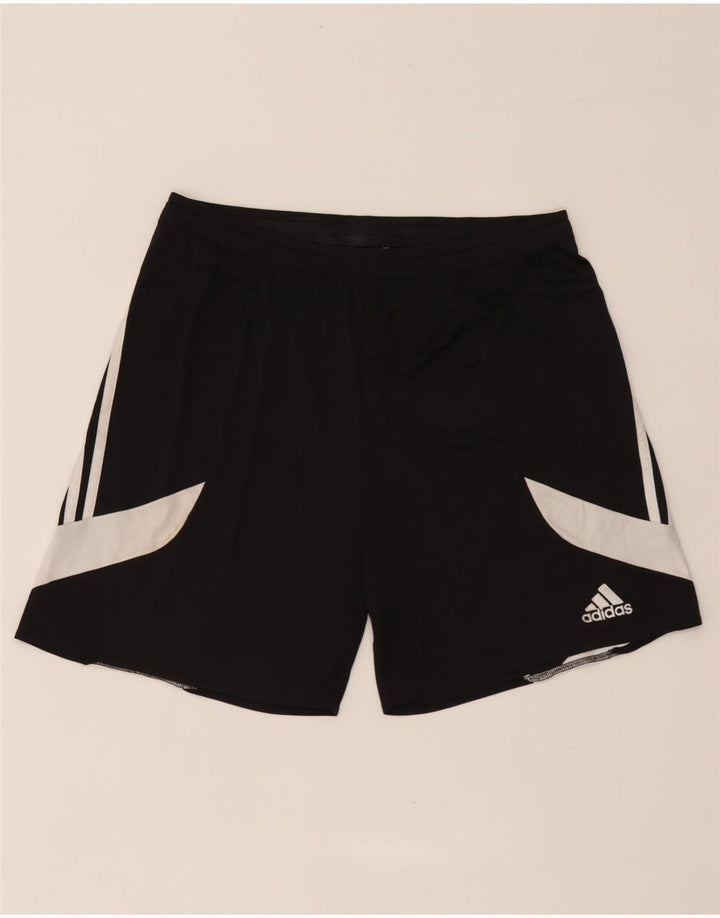 Pantaloncini sportivi Adidas Climalite da uomo, grandi, in poliestere color block nero