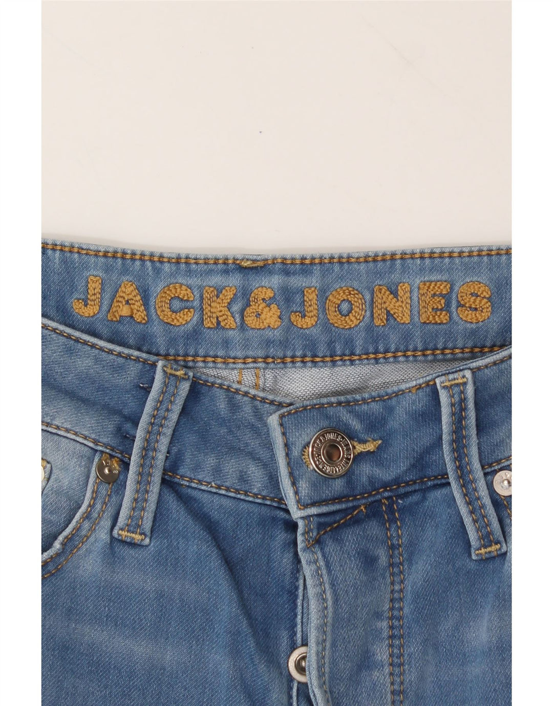 JACK & JONES Mens Distressed Regular Denim Shorts Small W29  Blue Cotton Vintage Jack & Jones and Second-Hand Jack & Jones from Messina Hembry 