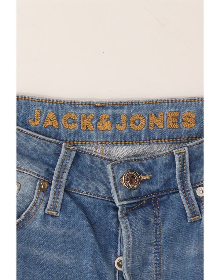 JACK & JONES Mens Distressed Regular Denim Shorts Small W29  Blue Cotton Vintage Jack & Jones and Second-Hand Jack & Jones from Messina Hembry 