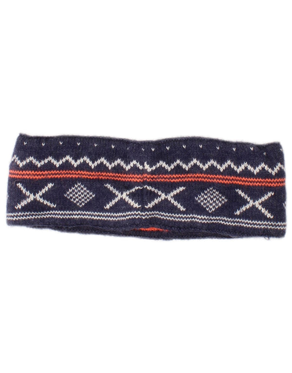 Sciarpa Snood da donna in maglia Superdry Taglia unica Acrilico Fair Isle blu navy