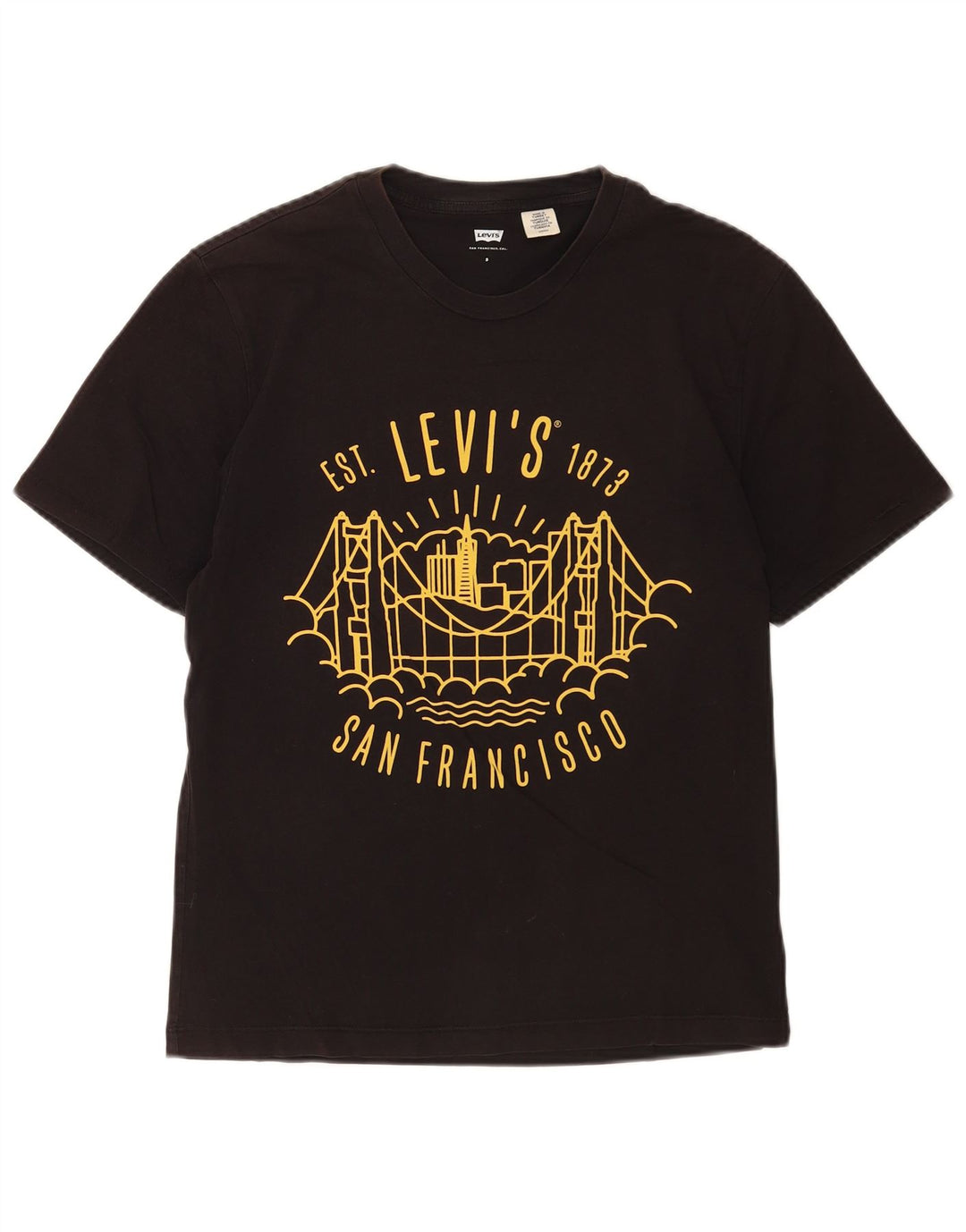 T-shirt grafica Levi's San Francisco da uomo, piccola, nera