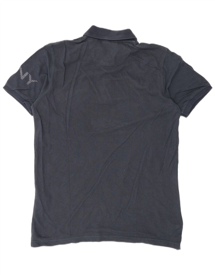 Polo grafica da uomo Dkny piccola in cotone blu navy