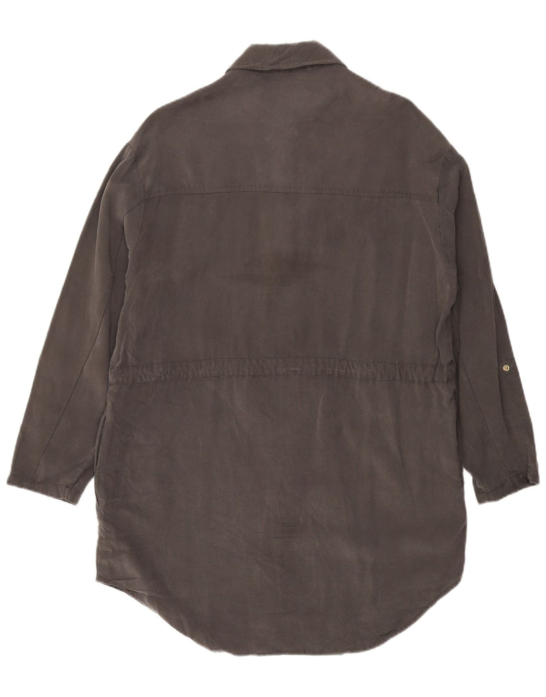 Abito camicia da donna Zara UK 14 Viscosa grigio medio