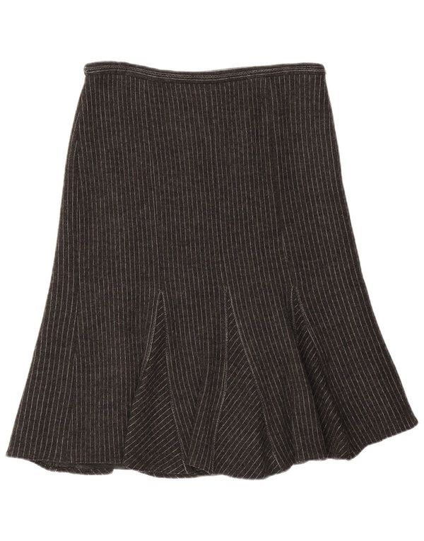 Gonna a trapezio da donna Gerry Weber UK 14 grande W32 lana gessata grigia