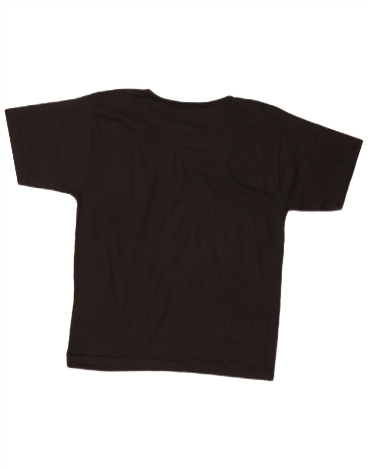 T-shirt grafica da donna vintage Top UK 14 medio nero