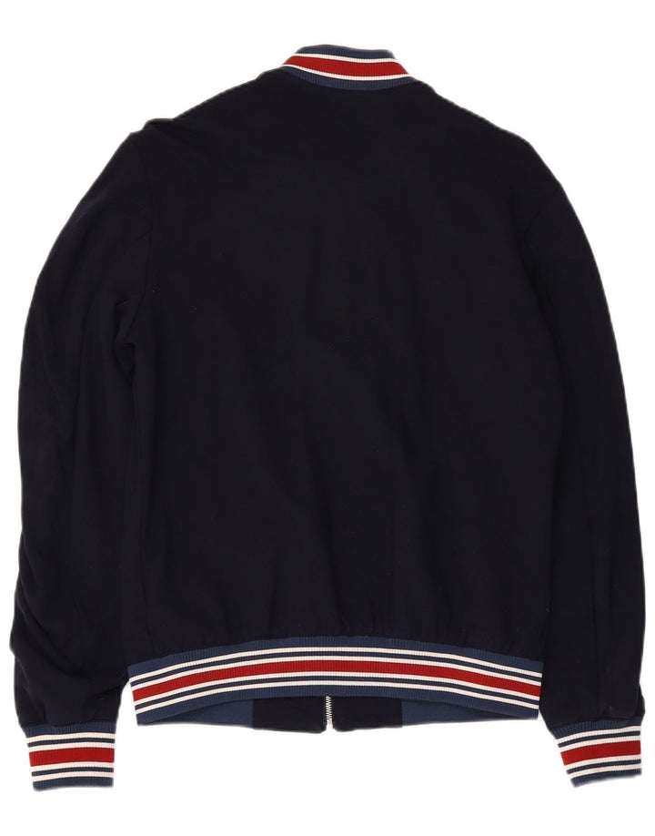 Giubbotto bomber da uomo ZARA UK 36 piccolo in viscosa blu navy