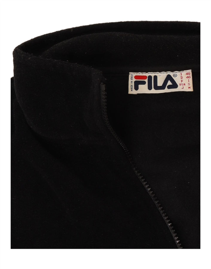 Maglione in pile da uomo Fila con zip e collo IT 46 piccolo nero