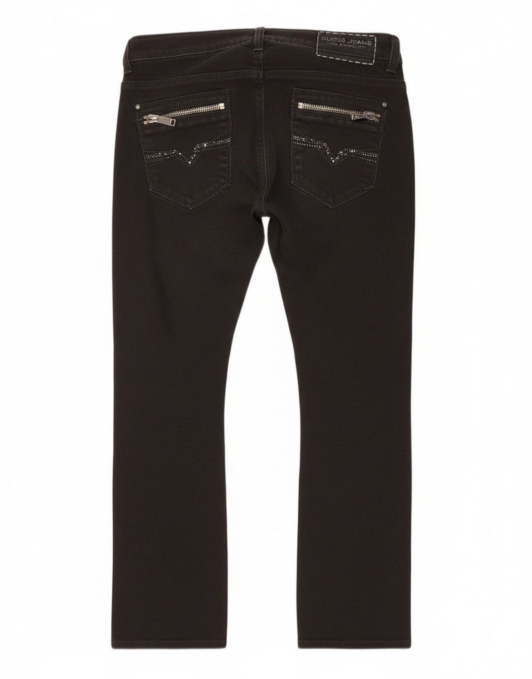 Jeans cropped da donna Guess W28 L23 cotone nero