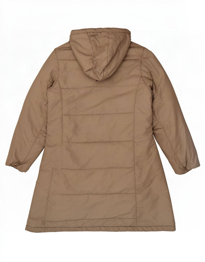 Cappotto imbottito con cappuccio da donna Jack Wolfskin UK 12/14 Poliestere beige medio