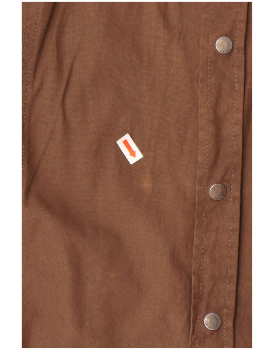 Camicia grafica da uomo Jack & Jones grande in cotone marrone