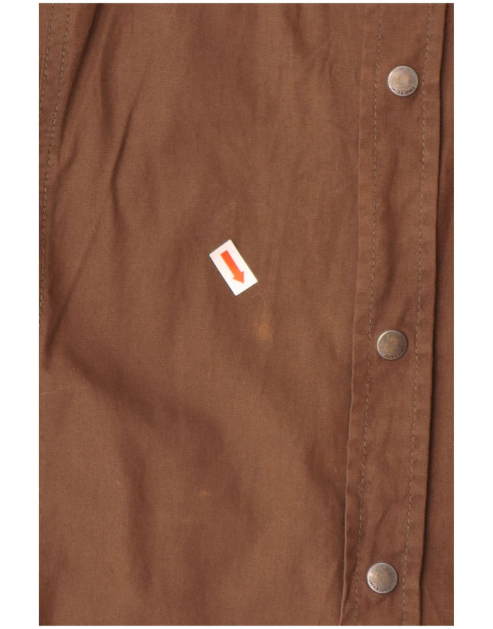 Camicia grafica da uomo Jack & Jones grande in cotone marrone