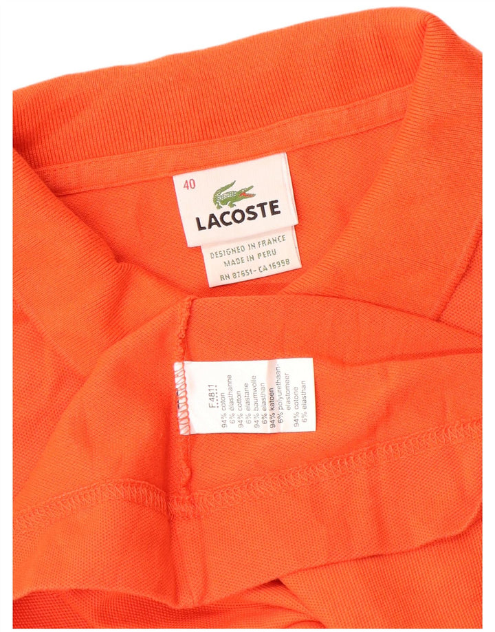 Polo da donna Lacoste taglia 40 cotone arancione medio