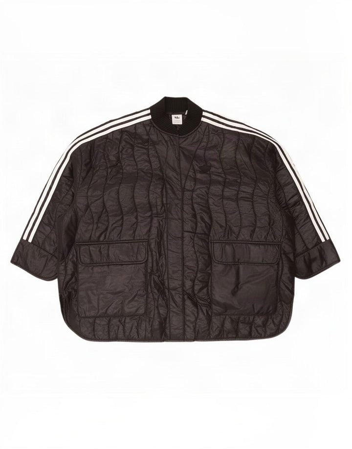 Giacca trapuntata oversize da donna Adidas taglia unica in poliammide nera