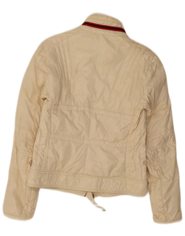 Moncler Womens Bomber Jacket Size 1 Small Off White Polyamide
