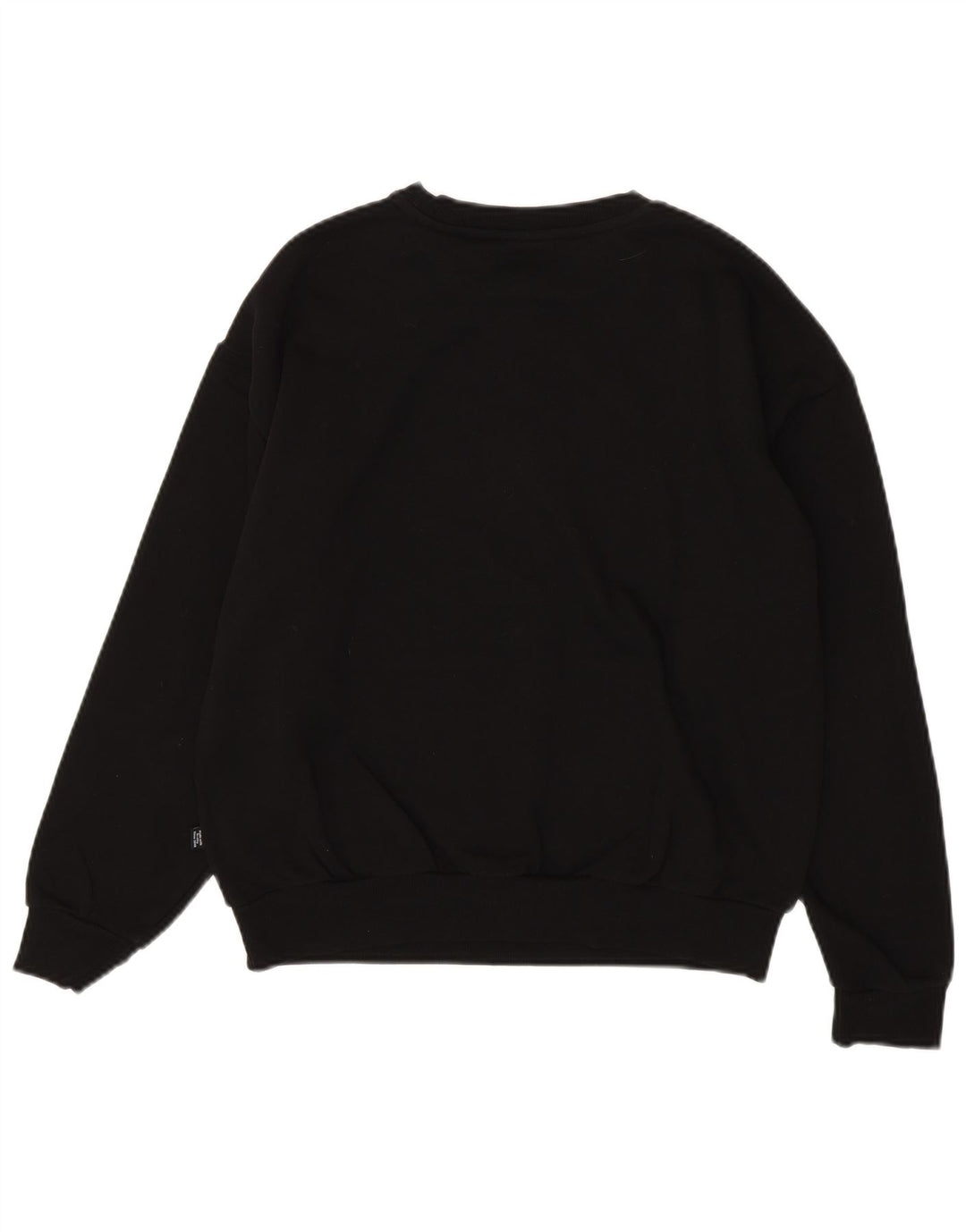 PUMA Womens Graphic Sweatshirt Jumper UK 14 Medium Black Cotton