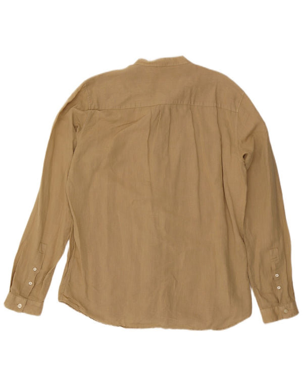 Camicia da uomo Rifle grande in lino beige