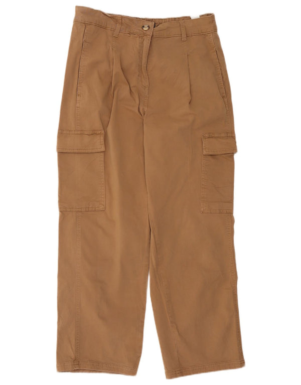 Pantaloni cargo corti Marks & Spencer da donna UK 12 medi W34 L26 Beige