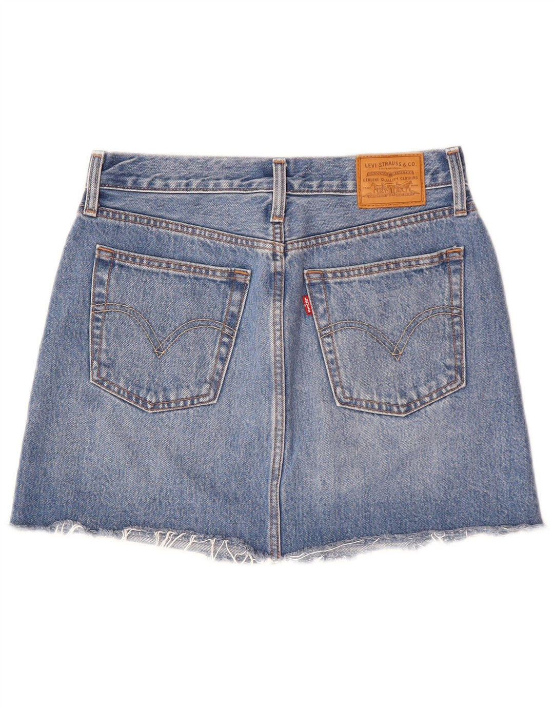 Mini gonna di jeans da donna Levi's W27 piccola in cotone blu