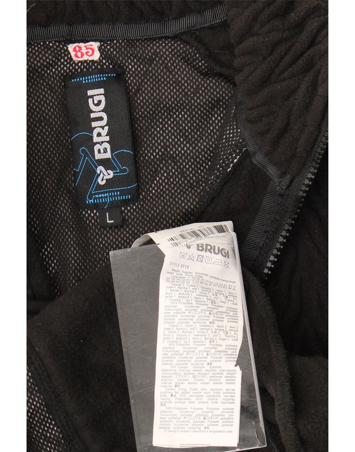 Giacca in pile da donna Brugi UK 14 grande poliestere nero