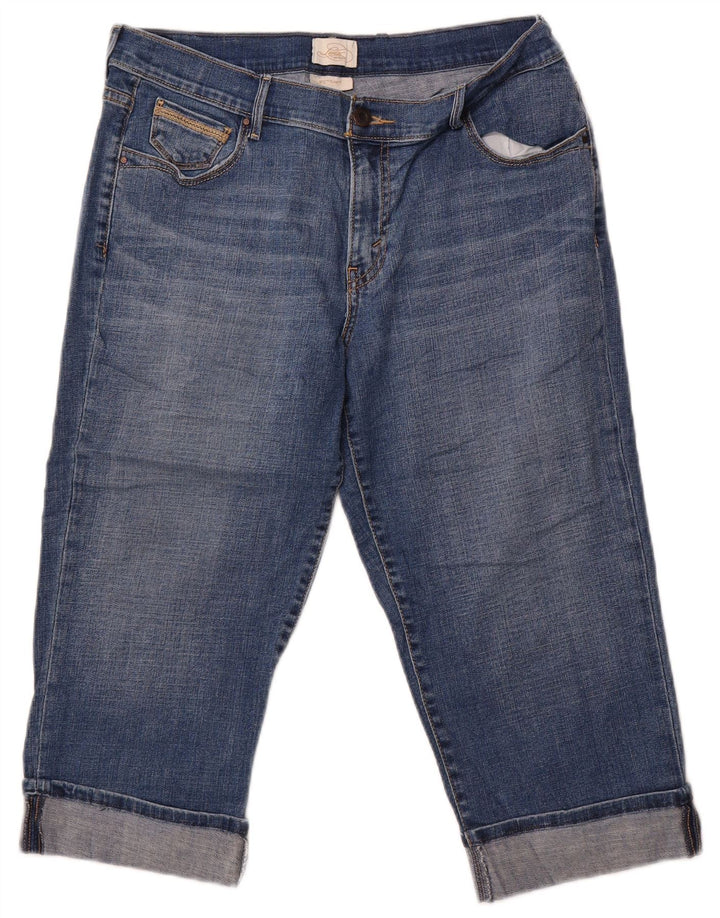Levi's Donna 515 Capri Jeans US 12 Large W34 L18 Cotone Blu