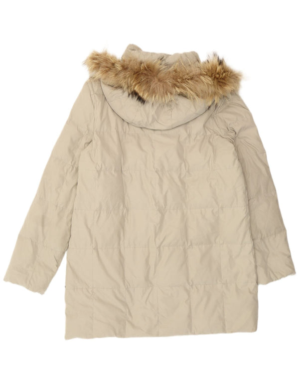 Cappotto imbottito con cappuccio da donna Diadora UK 18 XL Poliestere beige
