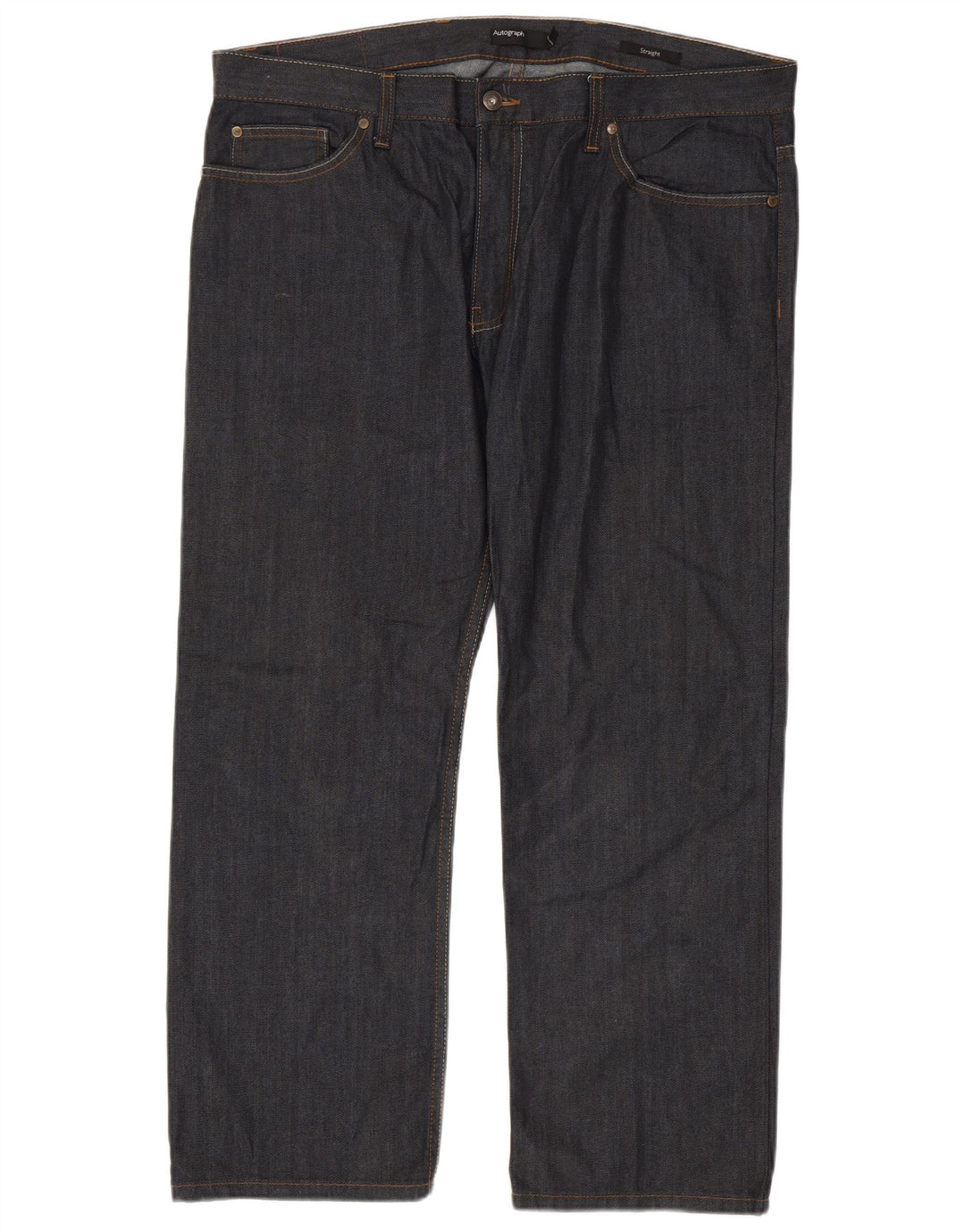 Jeans dritti da uomo Marks & Spencer W40 L29 cotone blu navy